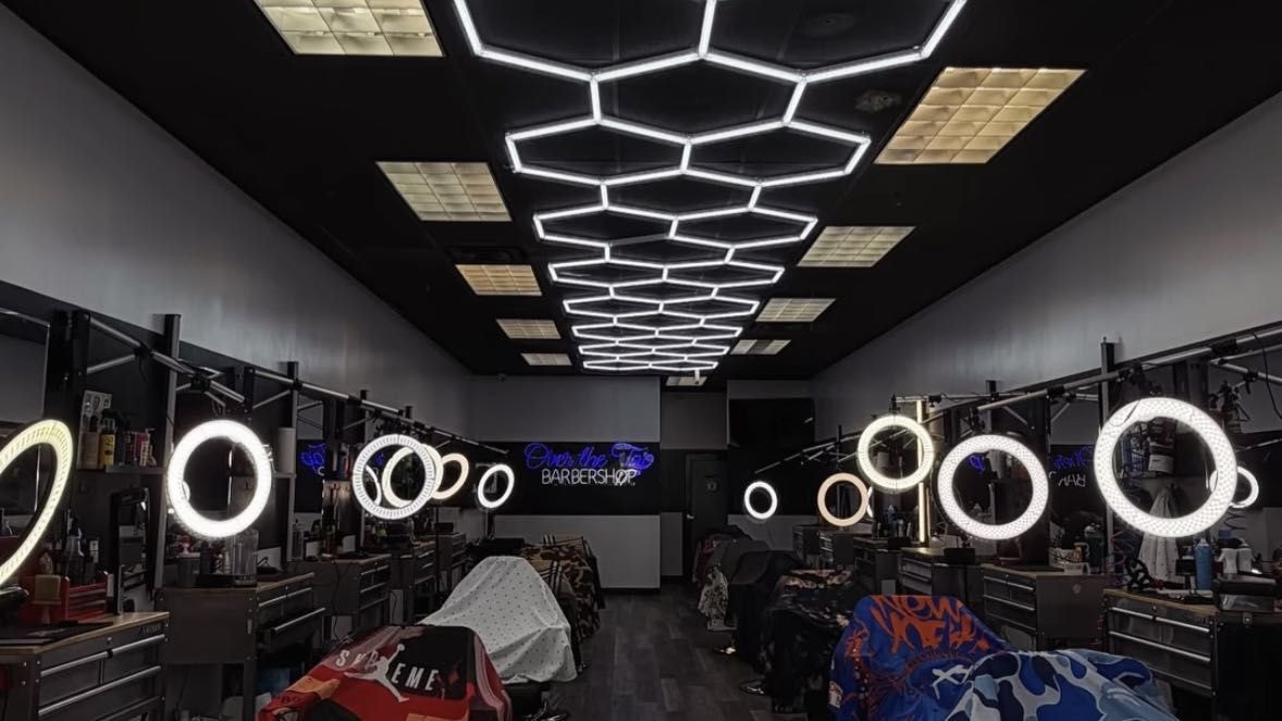 Over The Top Barbershop interior